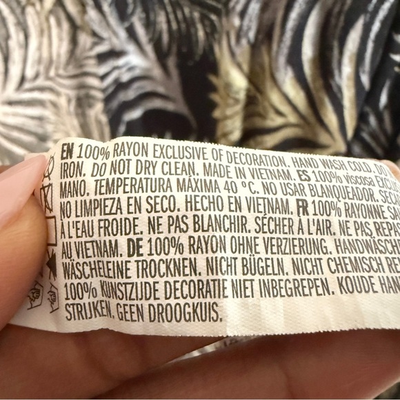 Forever 21 Leaf Jungle Tropic Open Front Lace Back Longline Duster Kimono SZ S - Picture 6 of 6